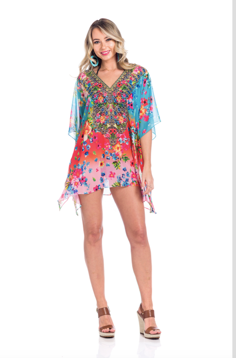 Tropical Floral kaftan