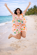 Tropical Reef Print Beach Kaftan