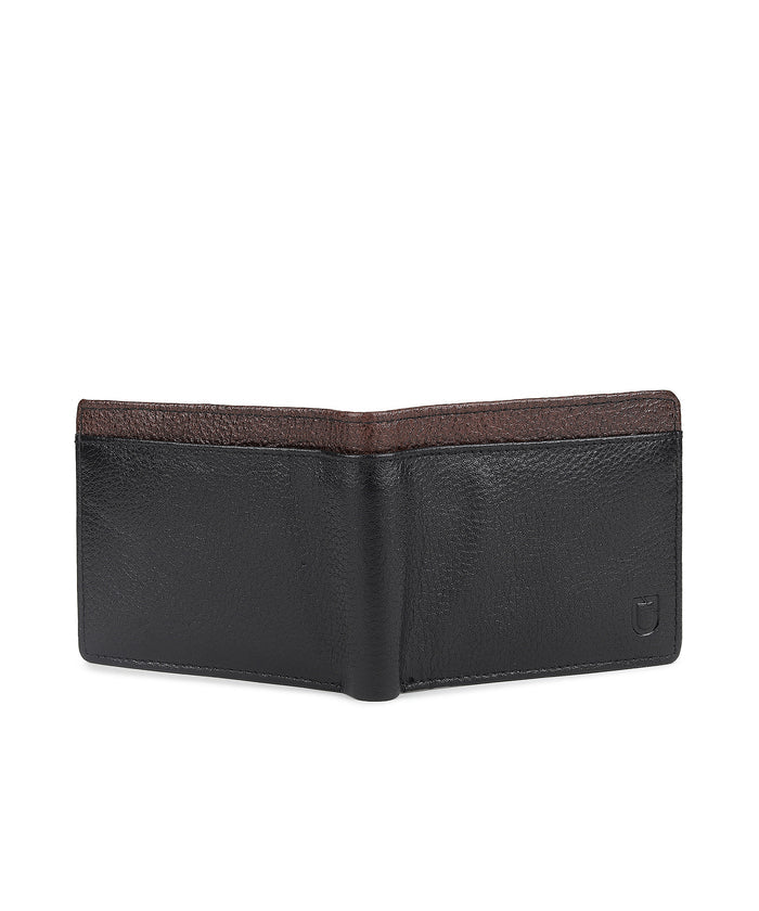 Urbano Fashion Men's Casual, Formal Black Genuine Leather Wallet-6 Card Slots