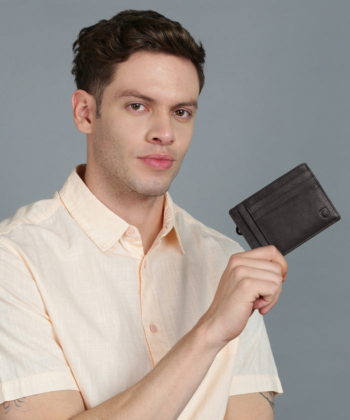 Urbano Fashion Men's Casual, Formal Brown Genuine Leather Wallet-5 Card Slots
