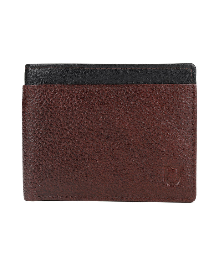Urbano Fashion Men's Casual, Formal Brown Genuine Leather Wallet-6 Card Slots