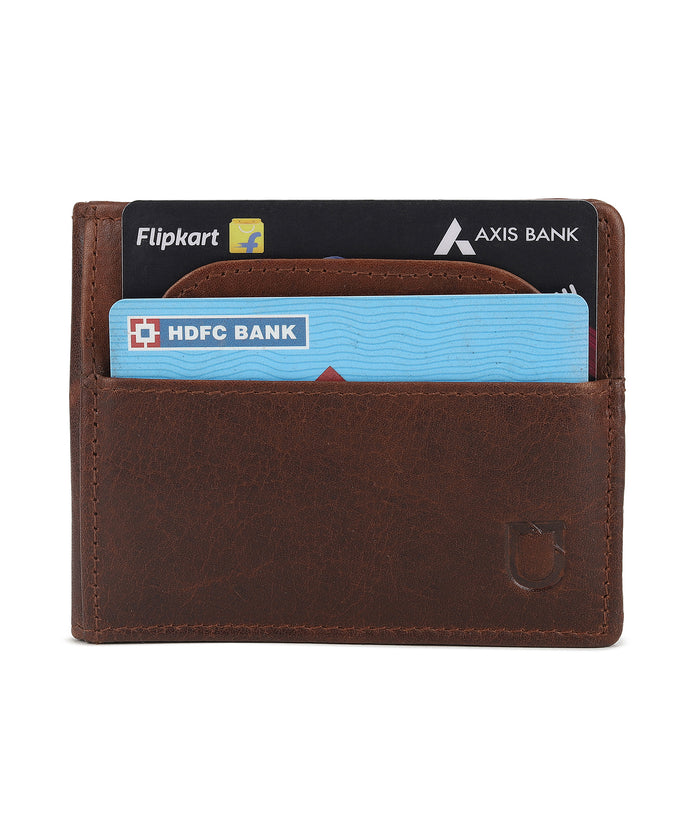 Urbano Fashion Men's Casual, Formal Brown Genuine Leather Wallet-6 Card Slots