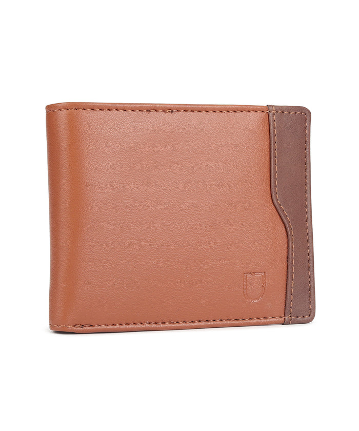 Urbano Fashion Men's Tan, Brown Casual, Formal Leather Wallet-4 Card Slots