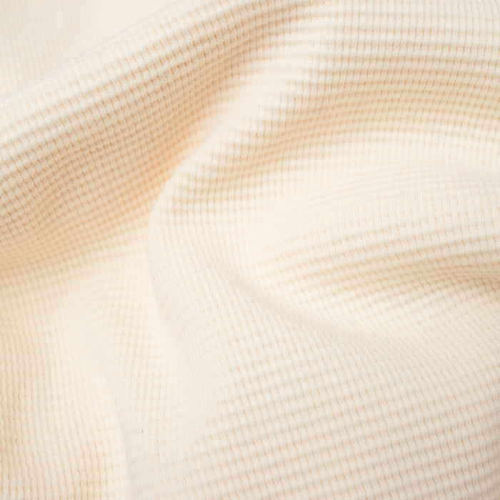 WAFFLE THERMAL LONG SLEEVE TEE - CREAM