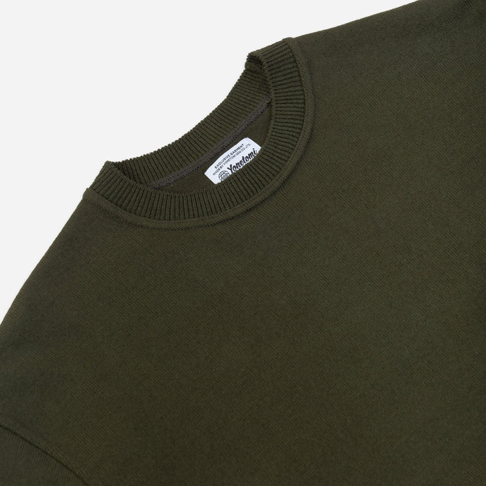 WAVE COTTON CREW KNIT - KHAKI
