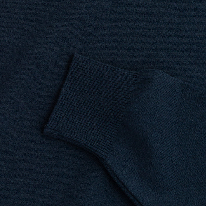 WAVE CREW PULLOVER SWEATER - NAVY