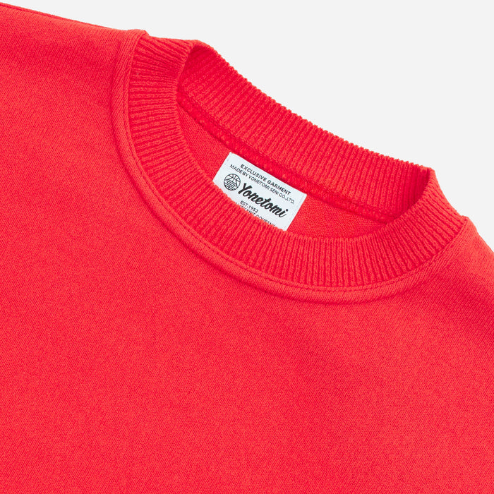 WAVE CREW PULLOVER SWEATER - ORANGE