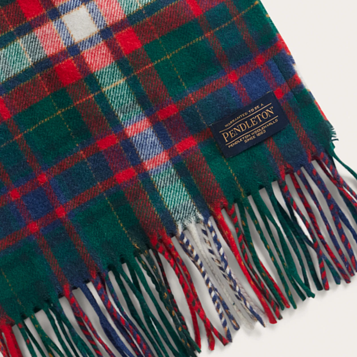 WHISPER MUFFLER - LAUREL GREEN/RED
