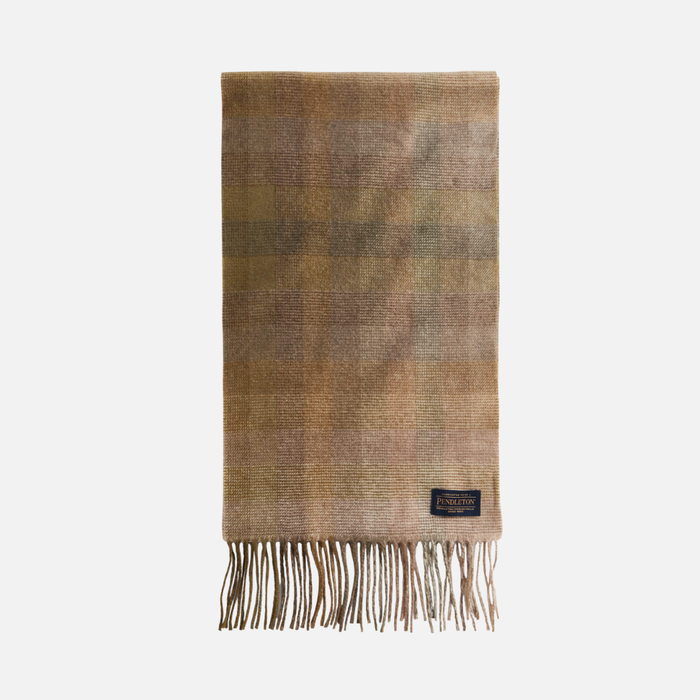 WHISPERWOOL MUFFLER - TAN/MIX OLIVE OMBRE