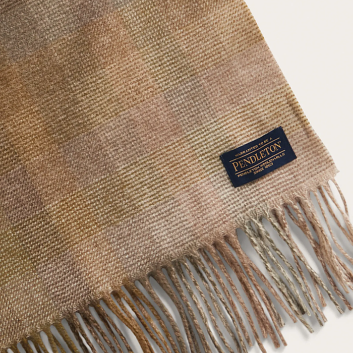 WHISPERWOOL MUFFLER - TAN/MIX OLIVE OMBRE