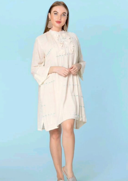 White tunic dress, resort collection