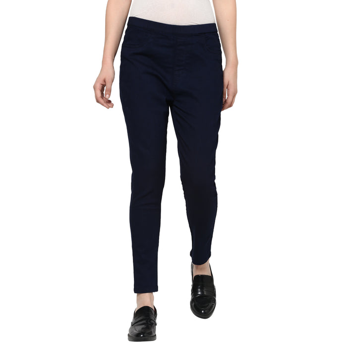 Women's Dark Blue Skinny Fit Jeans Jegging Stretch