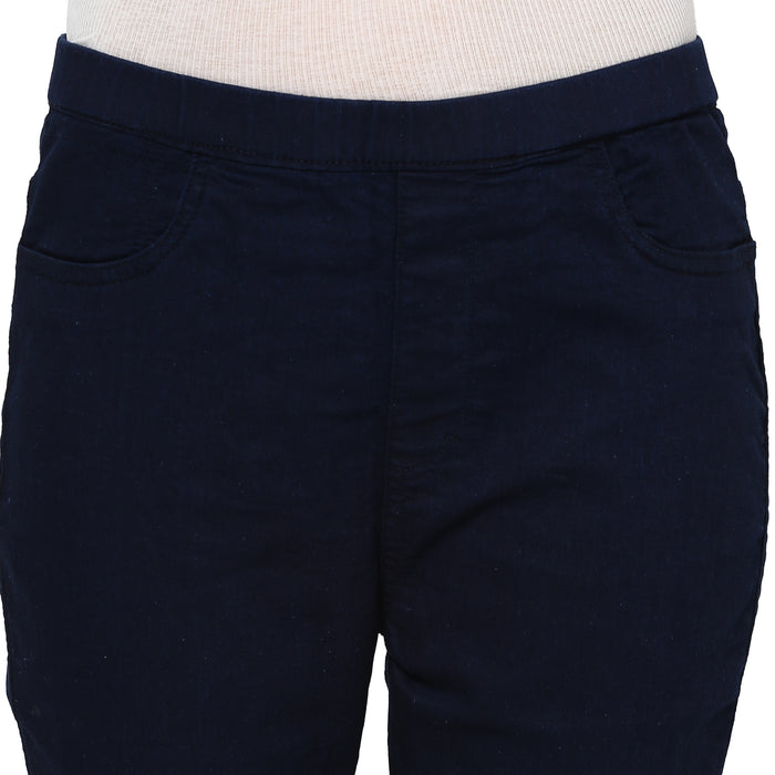 Women's Dark Blue Skinny Fit Jeans Jegging Stretch