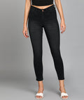 Women's Dark Grey Skinny Fit Washed Jeans