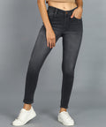 Women's Grey Skinny Fit Washed Jeans