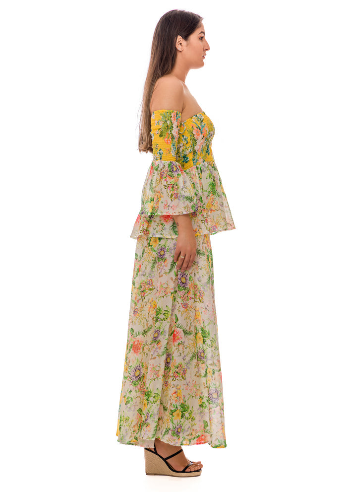Yellow set ( palazzo pants and top) 1347