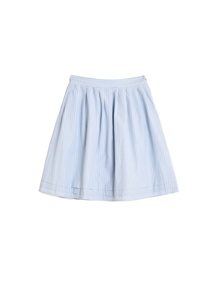 Yuki A-Line Striped Pleated Skirt